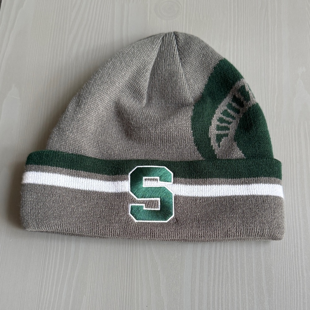 Michigan State Gray and Green Beanie